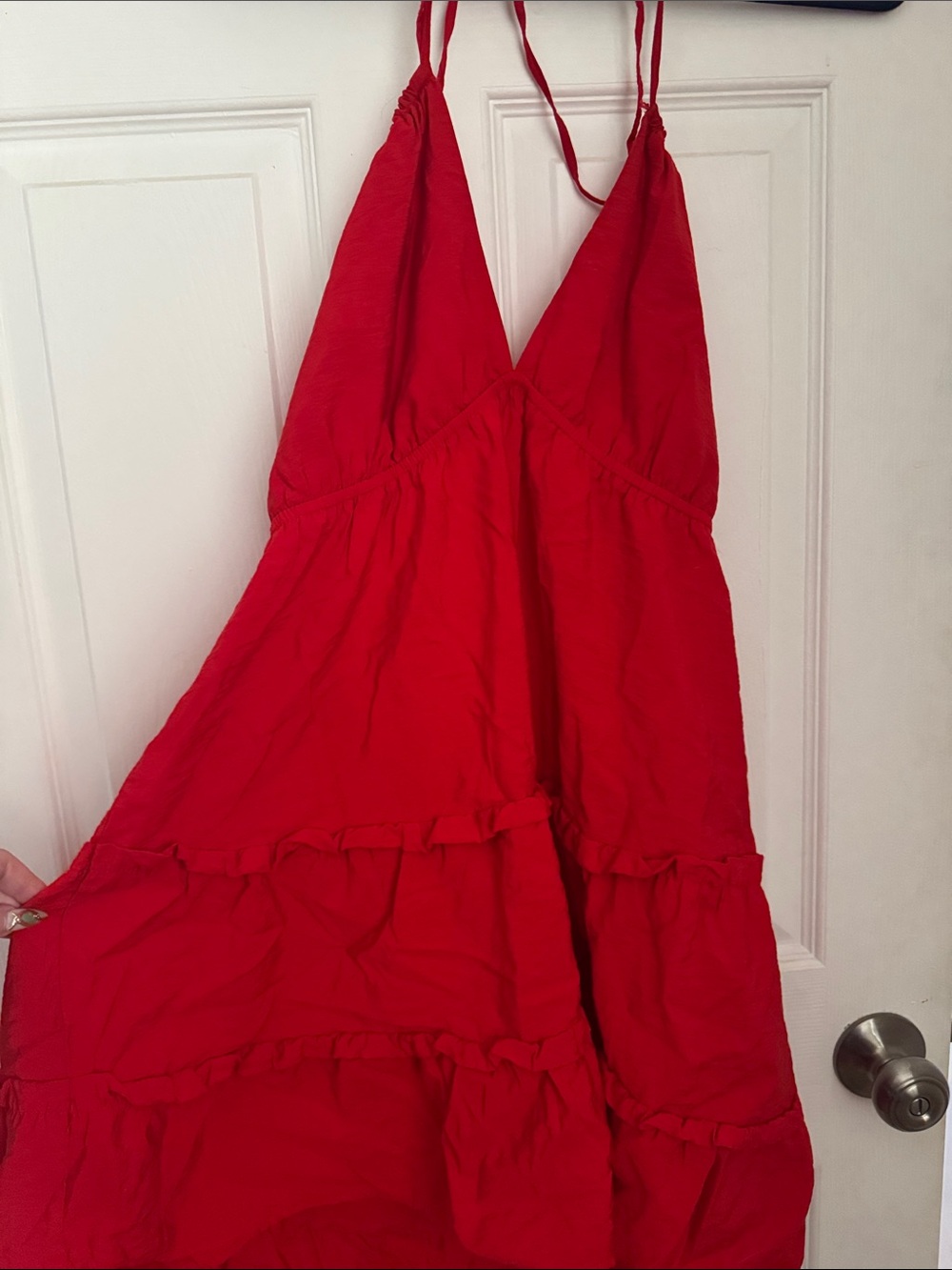 wild fable Red Tiered Halter Sundress
